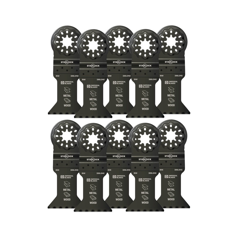 Imperial Blades IBSL340-10 Starlock Metal/Wood Blades, 1-3/4 Inch