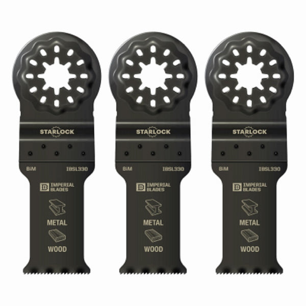 Imperial Blades IBSL330-3 Starlock Oscillating Saw Blade, 1-1/8 Inch
