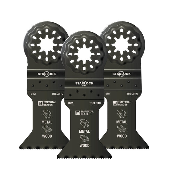 Imperial Blades IBSL340-3 Starlock Oscillating Saw Blades, Bi-Metal