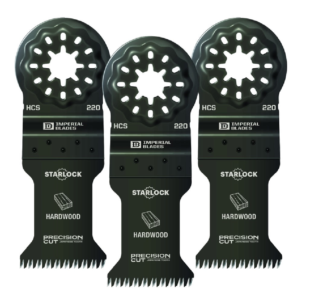 Imperial Blades IBSL220-3 Starlock Precision Hardwood Blades, 1-3/8 Inch