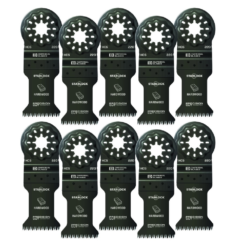 Imperial Blades IBSL220-10 Starlock Precision Hardwood Blades, 1-3/8 Inch
