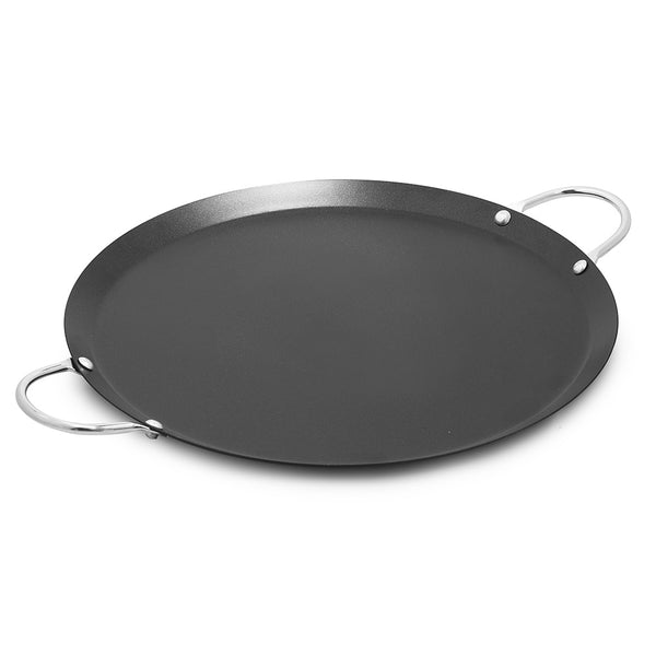Imusa IMU-52014 Round Comal with Metal Handles, 11 Inch, Black