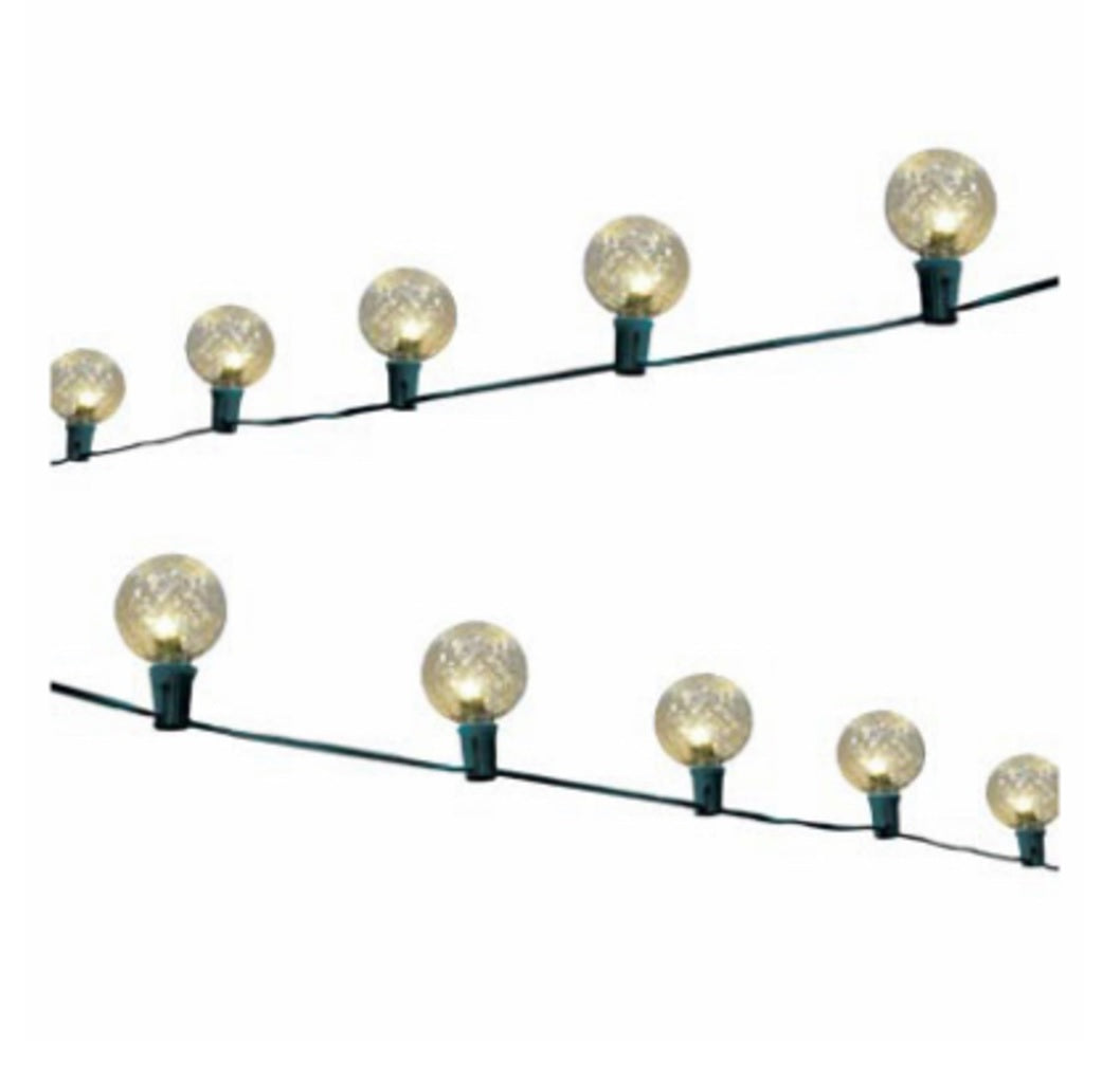 Inliten V58312-88 Christmas C-Bulb LED String Light, Cool White