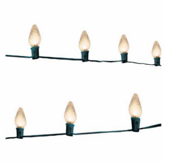 Inliten V58302-88 Christmas C-Bulb LED String Light, Cool White