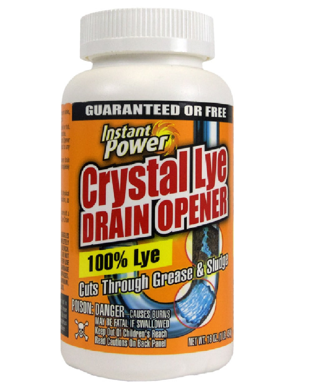 Instant Power 1650 Crystal Lye Drain Opener, 1 Lb