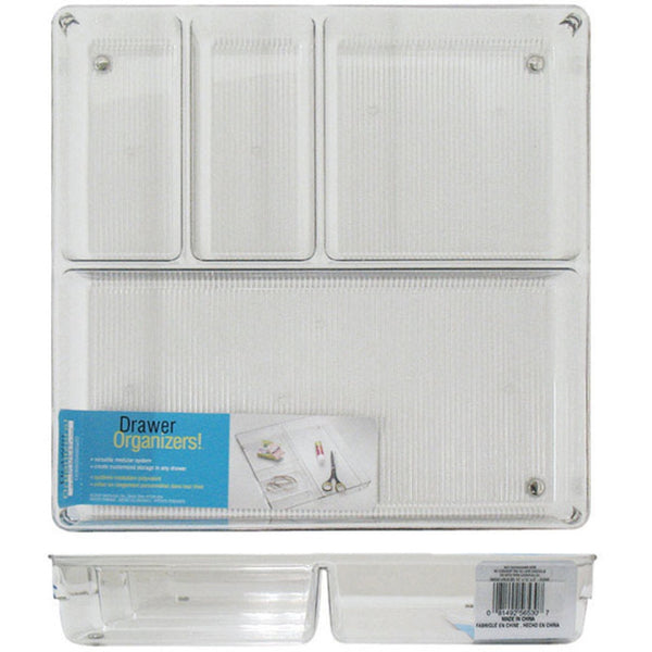 InterDesign 56530 Linus Binz Drawer Organizer, Clear