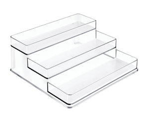 InterDesign 62130 Linus 3 Tier Stadium Spice Rack, Clear