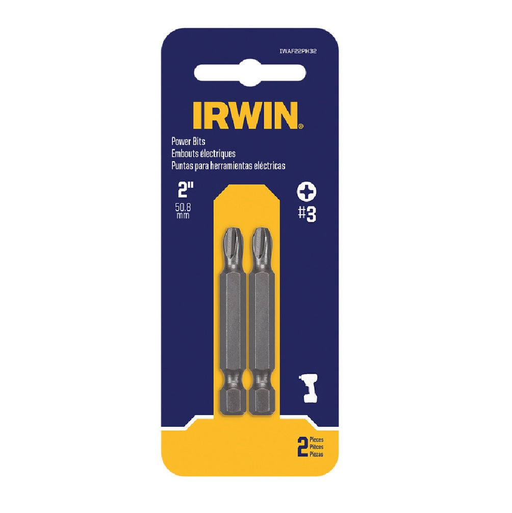 Irwin IWAF22PH32 Power Bit, #3 Drive, Steel