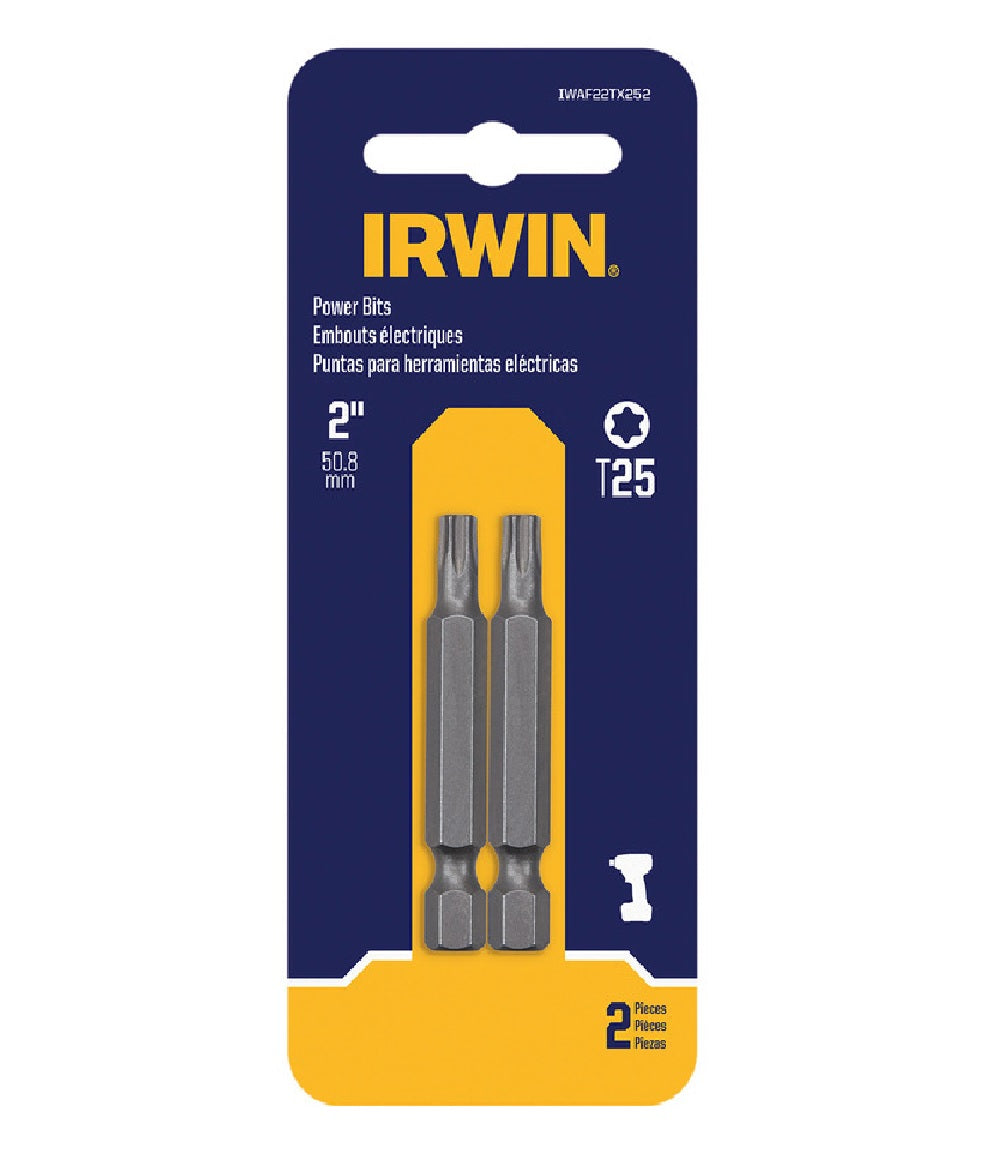 Irwin IWAF22TX252 Power Bit, Steel, 1/4 Inch Shank