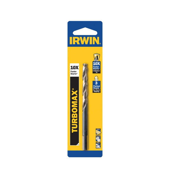 Irwin 73321 Turbomax Straight Shank Drill Bit, 21/64"