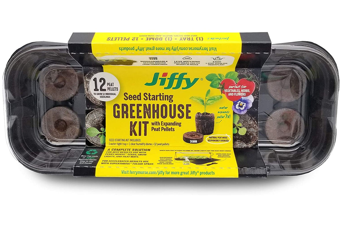 Jiffy J312G Peat Pellet Windowsill Greenhouse Kit