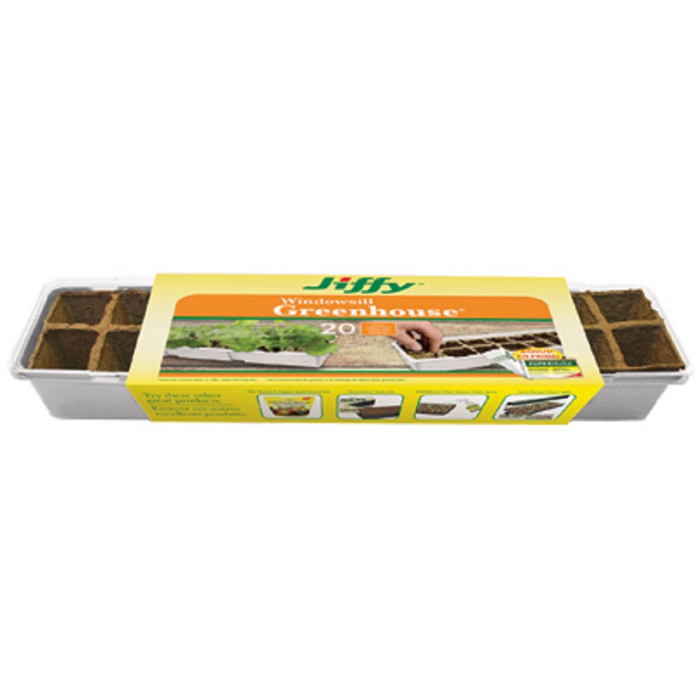 Jiffy TS20HST-14 Windowsill Greenhouse Contains 20 Peat Strips