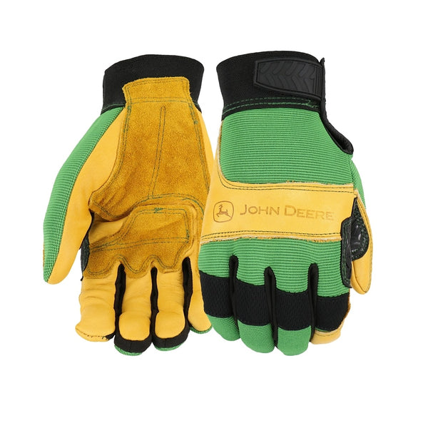John Deere JD00009-L  Men's Leather Gloves, Large