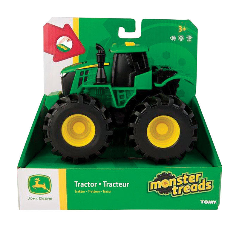 Tomy 37651 John Deere Monster Tread Tractor Toy, Plastic, Green/Yellow
