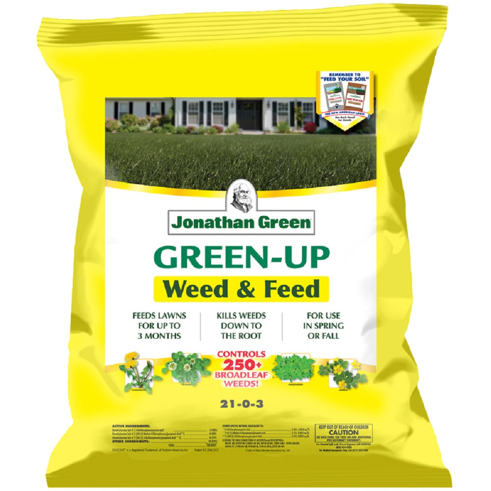 Jonathan Green 12344 Green-Up Weed & Feed Lawn Fertilizer, 21-0-3, 5000 Sq.Ft.