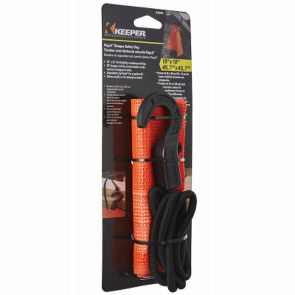 Keeper 04905 Bungee Safety Flag, Orange