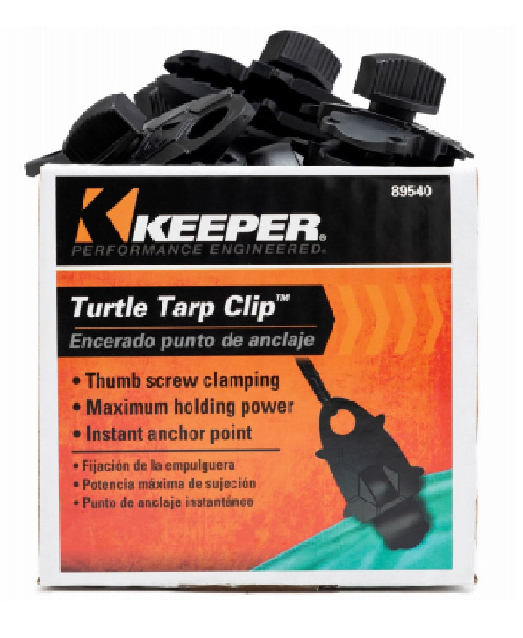 Keeper 89540 EasyKlip Turtle Tarp Clip, Blue
