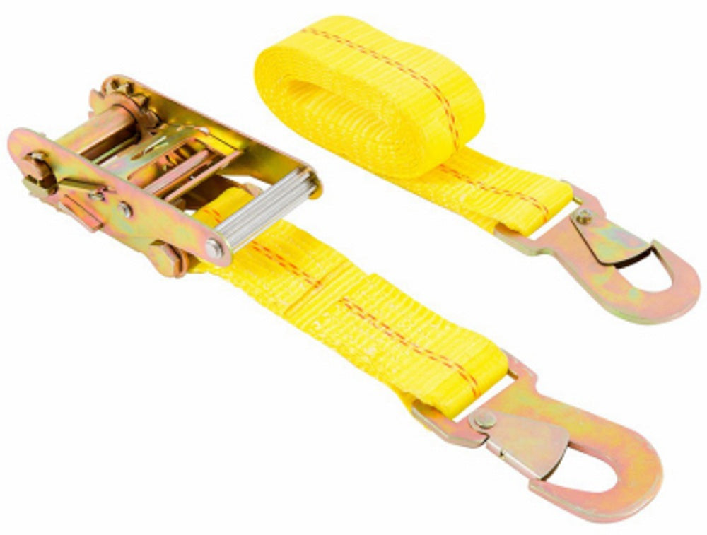 Keeper 04106 Ratchet Tie Down With Flat Snap Hooks, Yellow, 8' – Toolbox  Supply