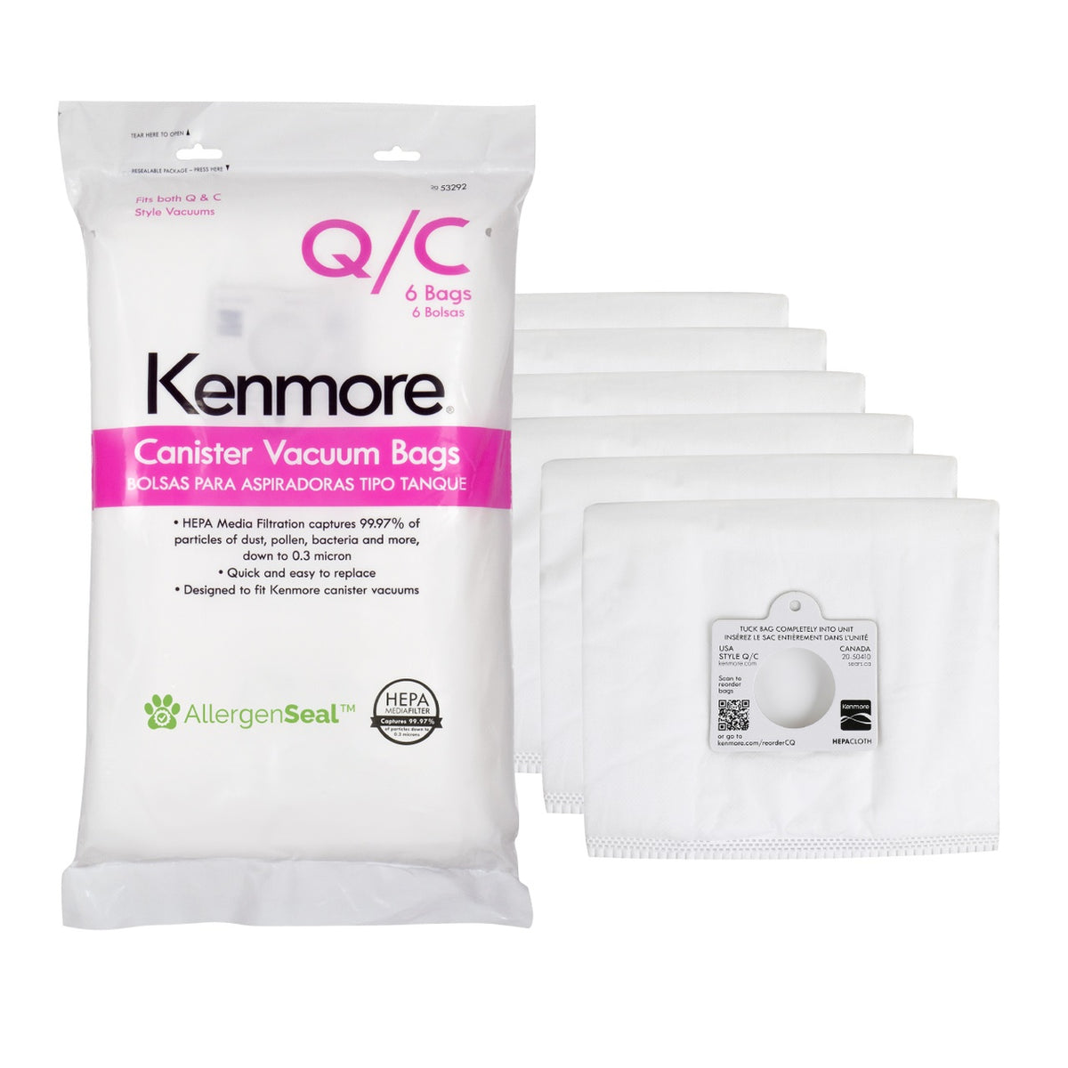 Kenmore 53292 Canister Vacuum Cleaner Bags