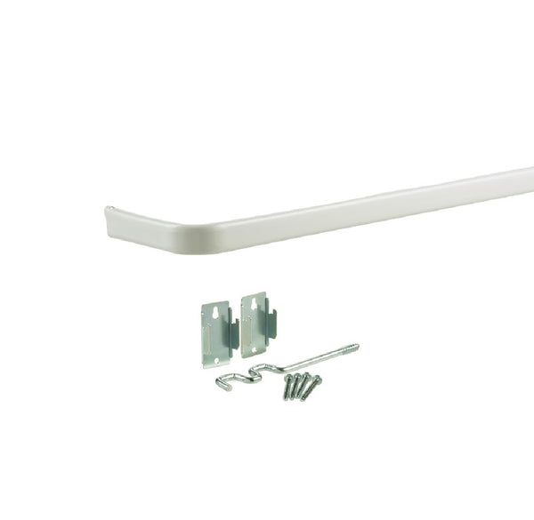 Kenney KN522 Heavy-Duty Double Curtain Rod, White, 48" - 86"