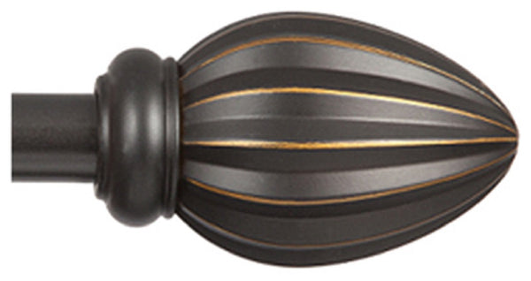Kenney KN75246 Fast Fit Decorative Rod Set, Oil Rubbed Bronze, 36-66 Inch