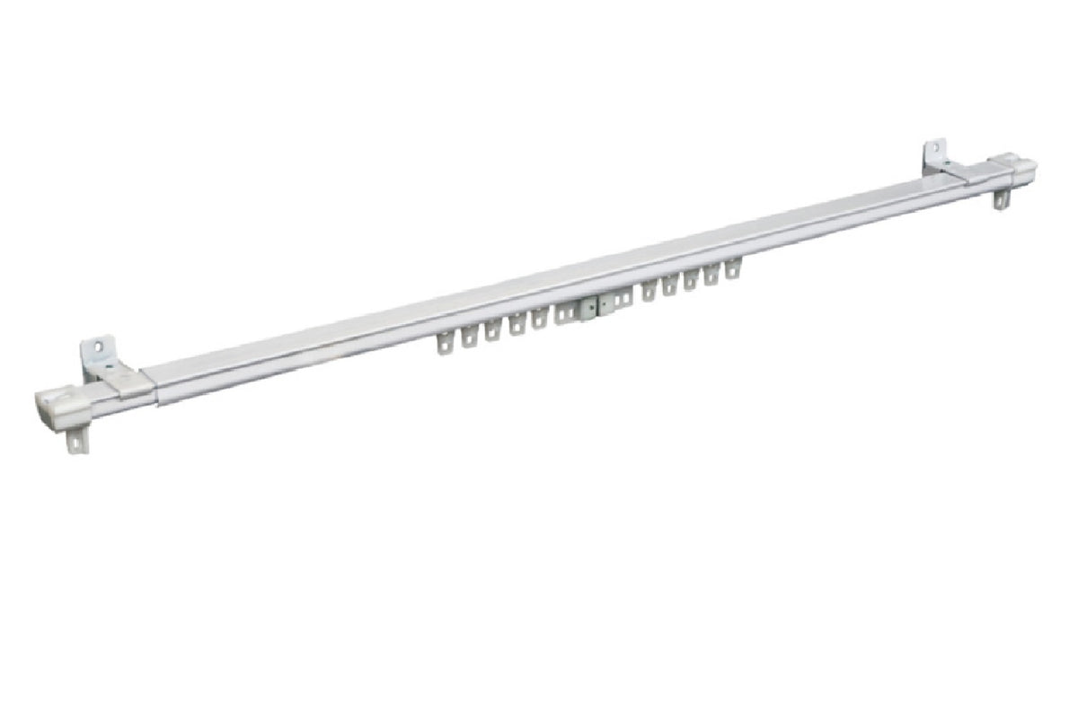 Kenney KN41/1P Traverse Curtain Rod, White, 42 Inch L