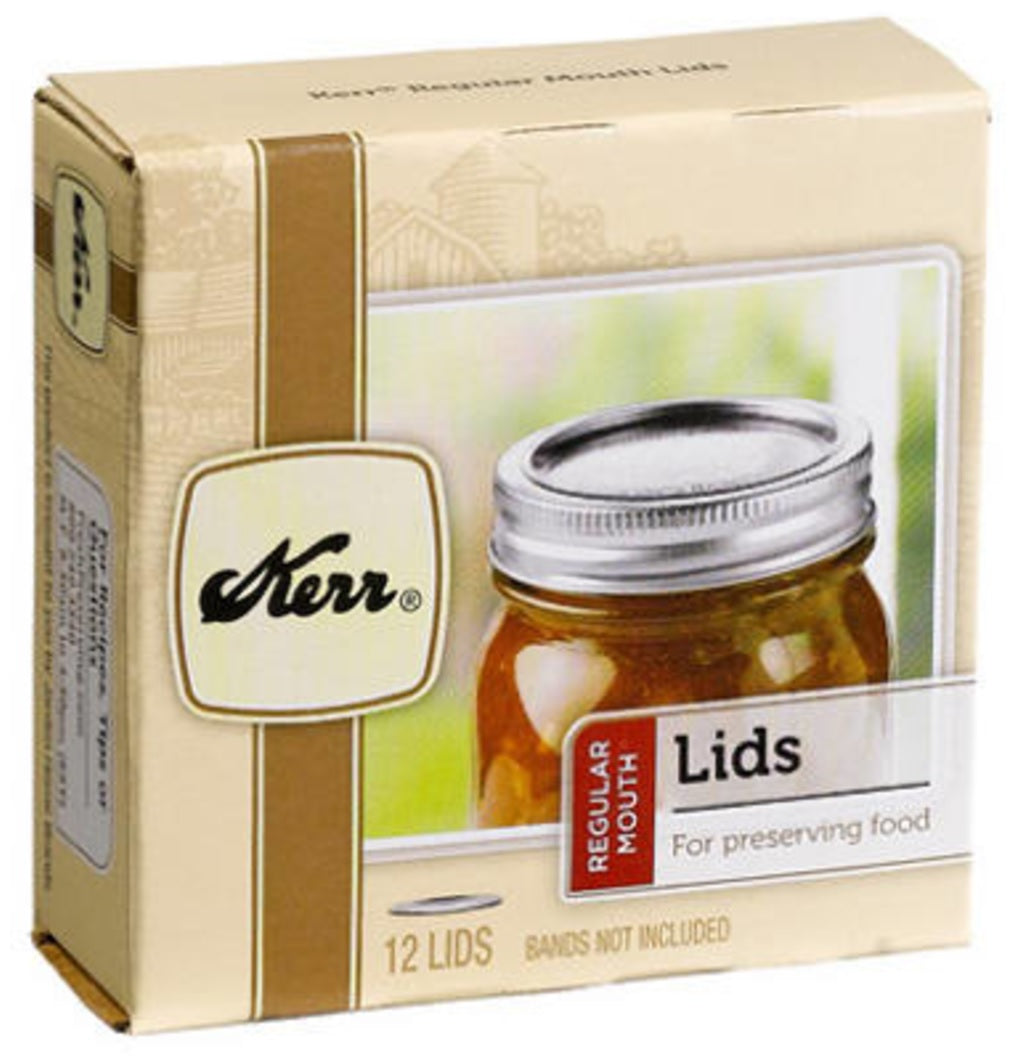 Kerr 2139401 Regular Mouth Jar Lids, 12-Count