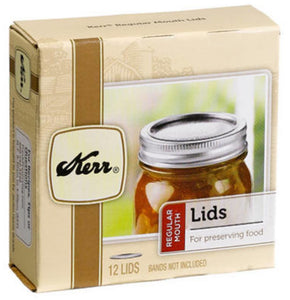 Kerr 2139401 Regular Mouth Jar Lids, 12-Count