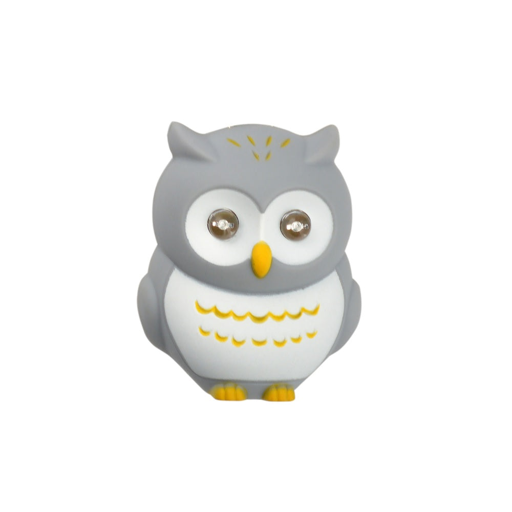 KeyGear 50-KEY0007 Owl Key Chain With LED Light, Gray