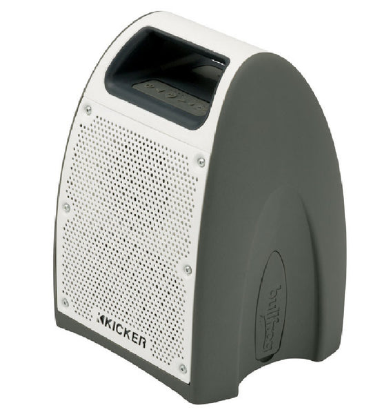 Kicker 44BF200GY Bullfrog 200 Bluetooth/FM Outdoor Music System, Gray