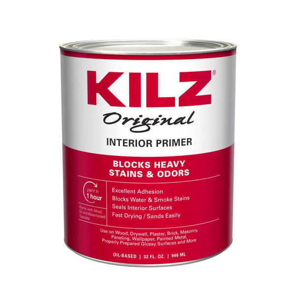 Kilz® Original 10002 Interior Oil Based Primer/Sealer & Stain Blocker, 1-Qt