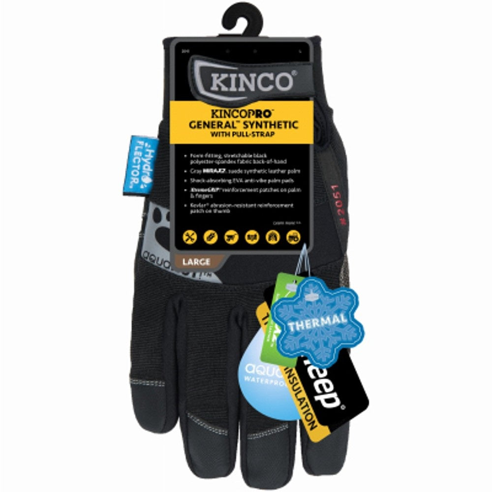 Kinco 2051-L Hydroflector Synthetic Work Gloves, Large