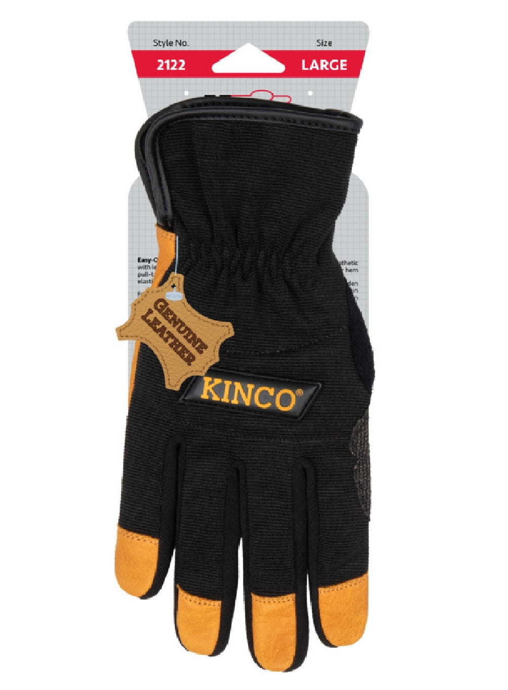 Kinco 2122-M Angled Wing Thumb Work Gloves, Medium
