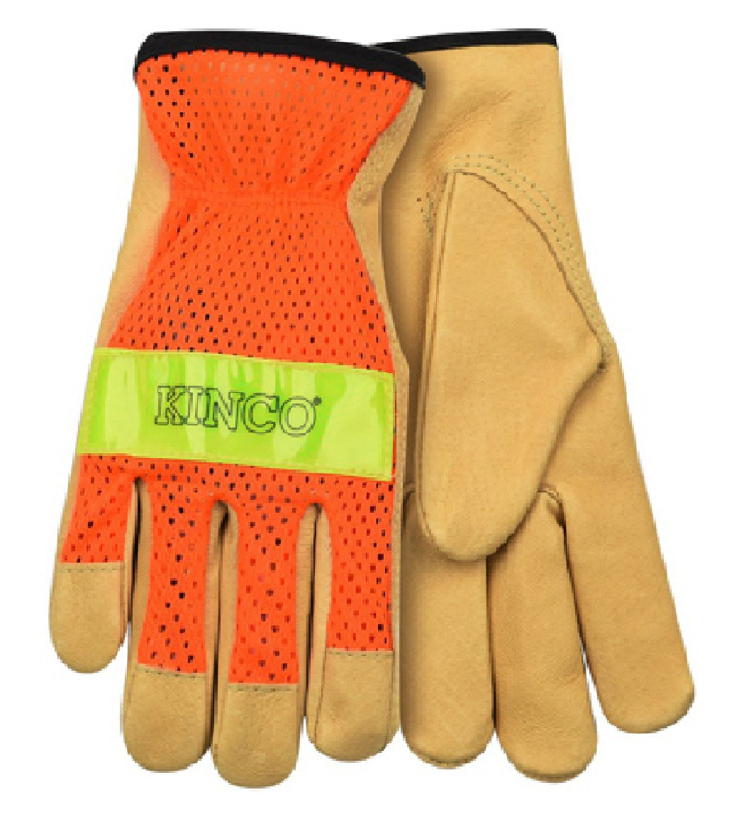 Kinco 909-M Men's Unlined Grain Pigskin Mesh Back Gloves, Medium