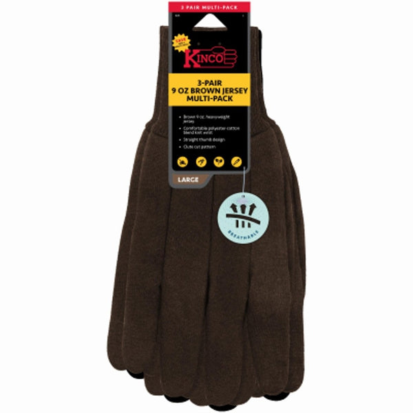 Kinco 820PD-3PK-L Dot Jersey Gloves, Large