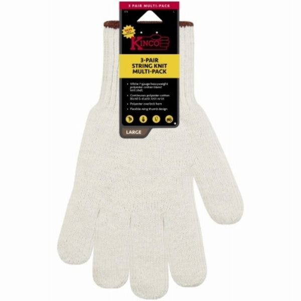 Kinco 1775-3PK-L Polyester Glove, Large