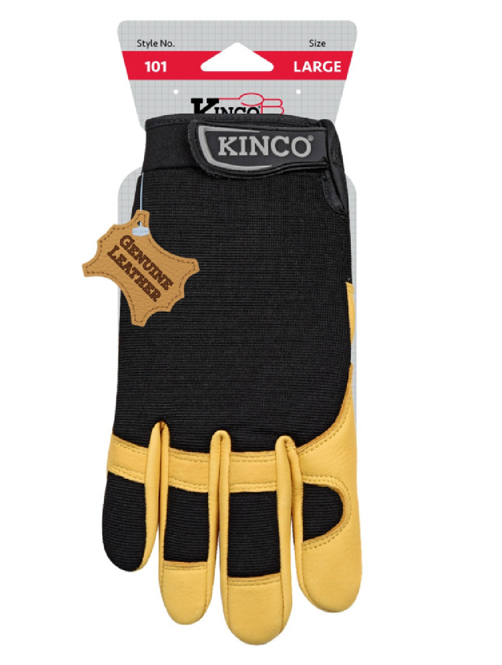 Kinco 101-XL Grain Deerskin & Synthetic Hybrid with Pull-Strap, XL