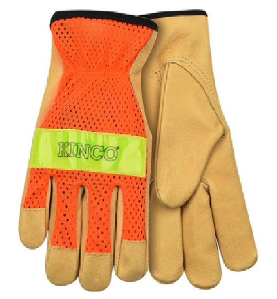Kinco 909-XL Men's Unlined Grain Pigskin Mesh Back Gloves, X-Large