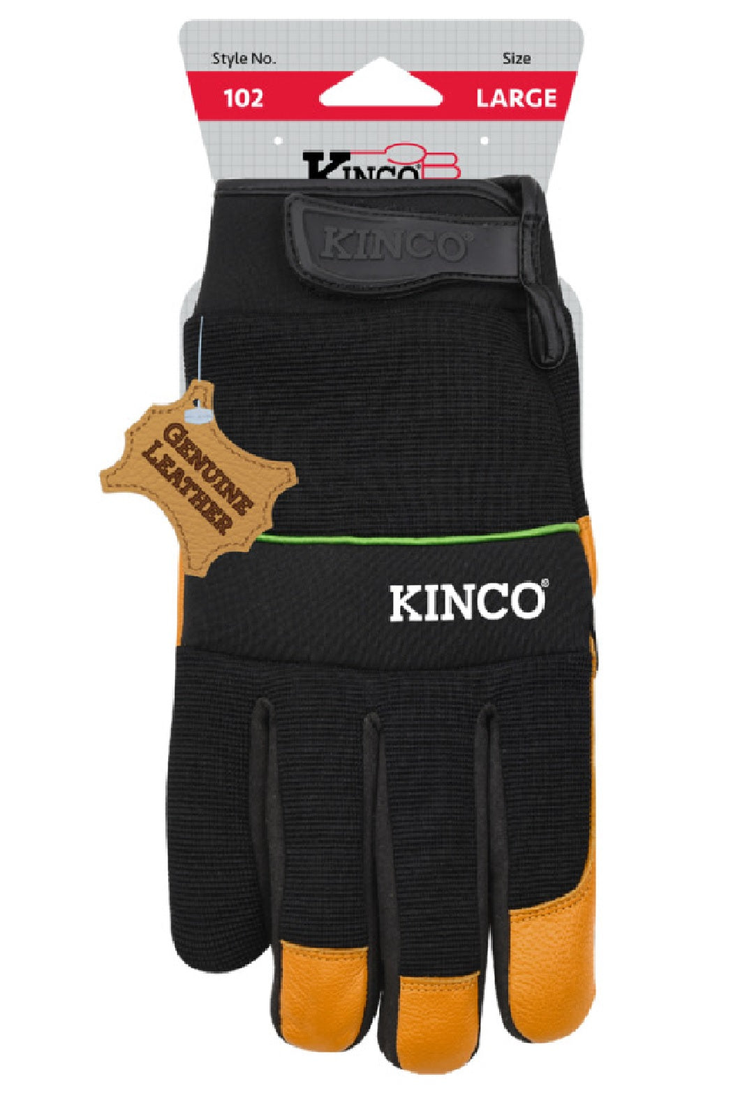 Kinco 102-XL Premium Grain Goatskin with Pull-Strap, XL