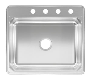 Kindred CSLA2522-7-4N Kitchen Sink, Stainless Steel, Stain