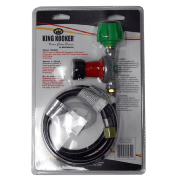 King Kooker 30230 Hose & Regulator with Female Flare Swivel, 30 Inch