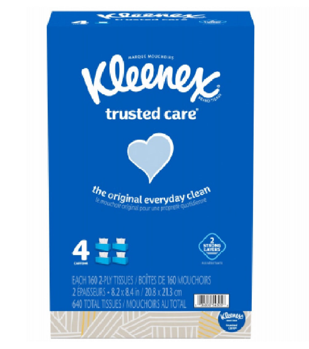 Kleenex 54305 Trusted Care Facial Tissue, 2-Ply