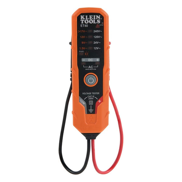 Klein Tools ET40 Analog Voltage Tester, Black/Orange