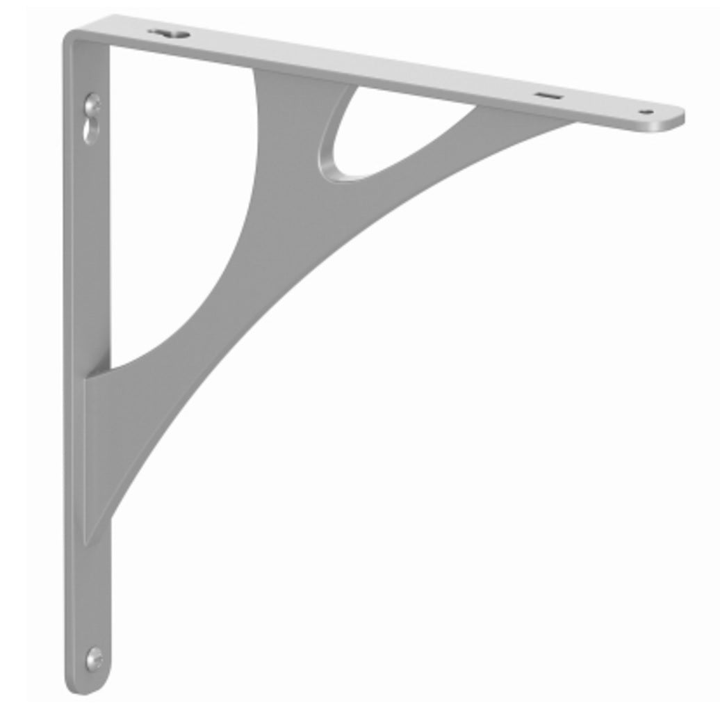 Knape & Vogt RP-201MN-8SN Decorative Shelf Bracket, Satin Nickel