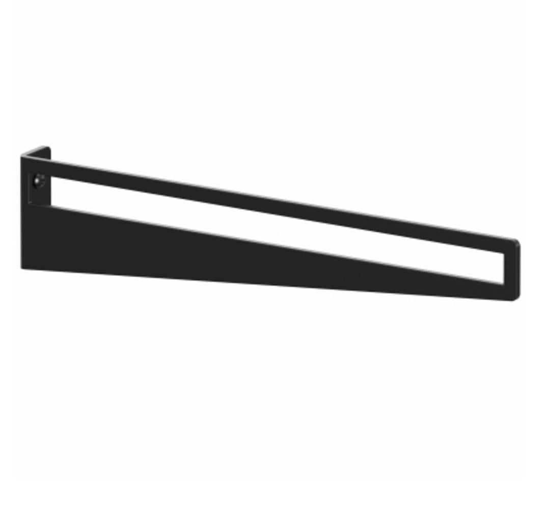 Knape & Vogt RP-201PT-8BK Decorative Shelf Bracket, Black, 8 Inch