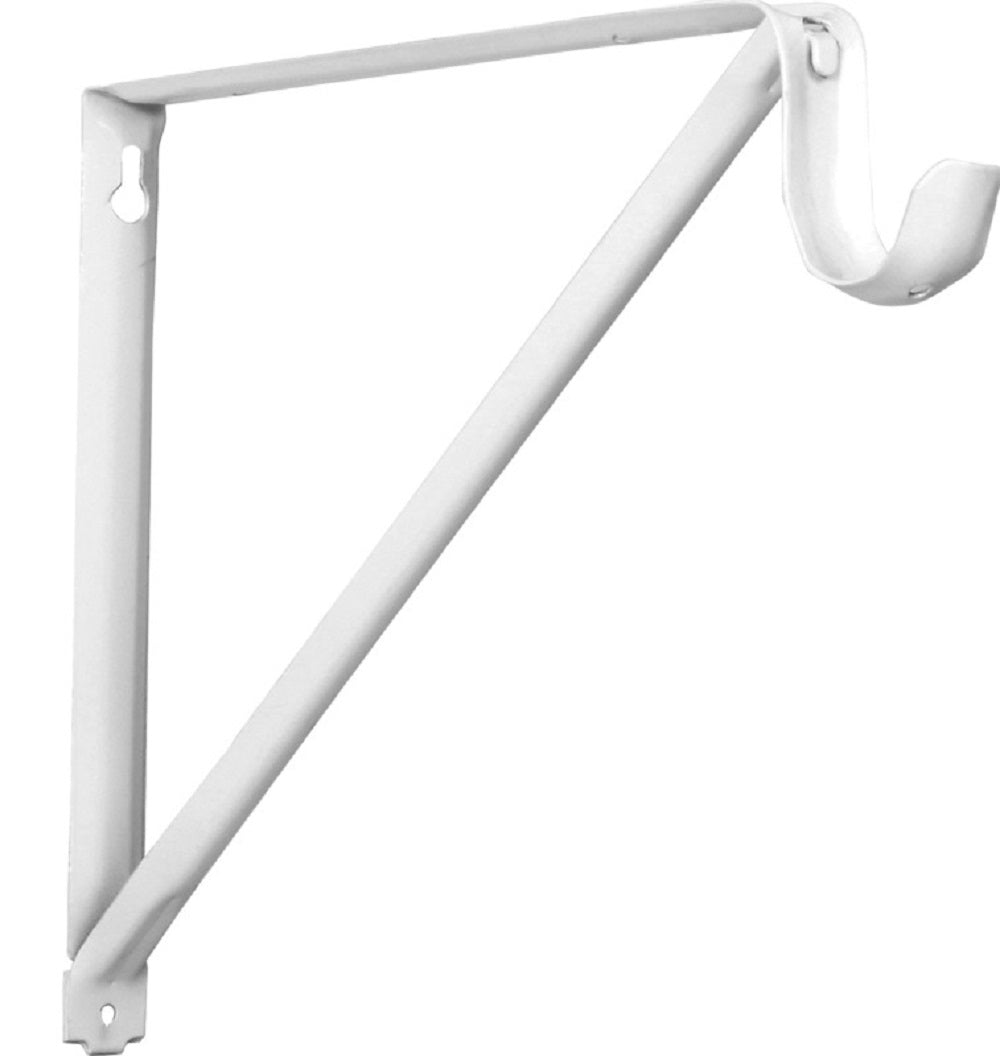 Knape & Vogt RP-0044-BWT Shelf/Rod Bracket, White, Steel