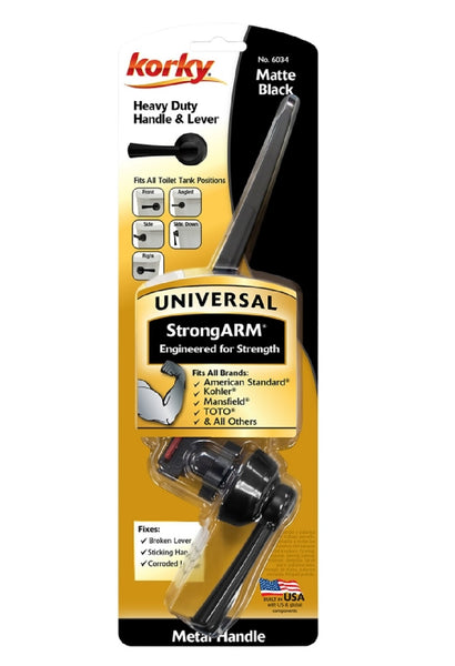 Korky 6034BP StrongARM Flush Lever, Black