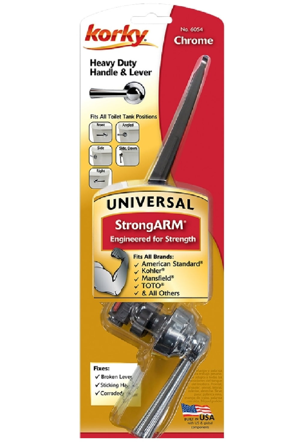 Korky 6054BP StrongArm Flush Lever, Chrome