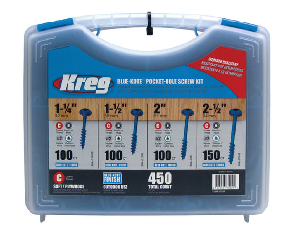 Kreg SK03B Blue-Kote Washer Resistant Screw Kit