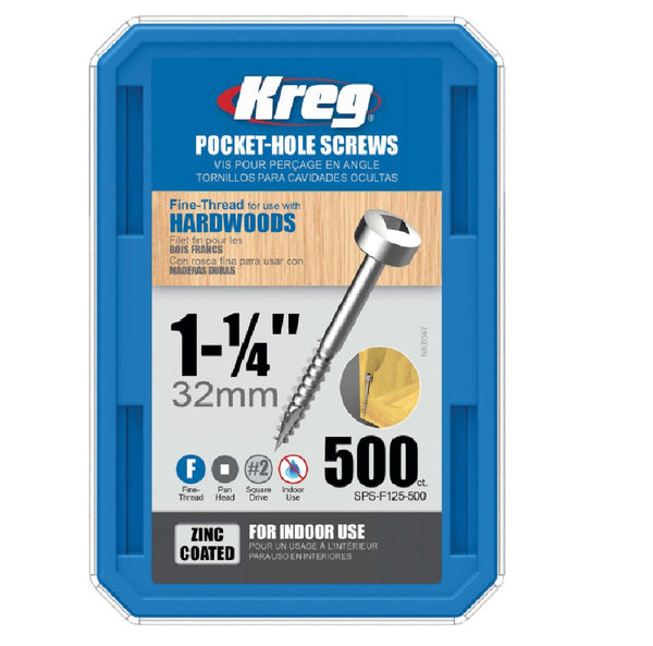 Kreg SPS-F125 500 Pocket Hole Screws